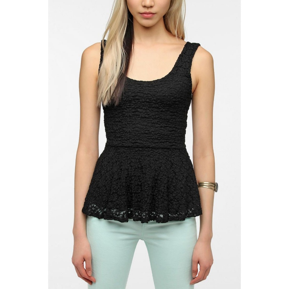 Urban Outfitters Lace Peplum Top - S